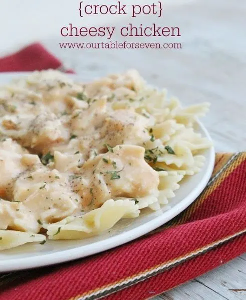 Crock Pot Cheesy Chicken from Table for Seven