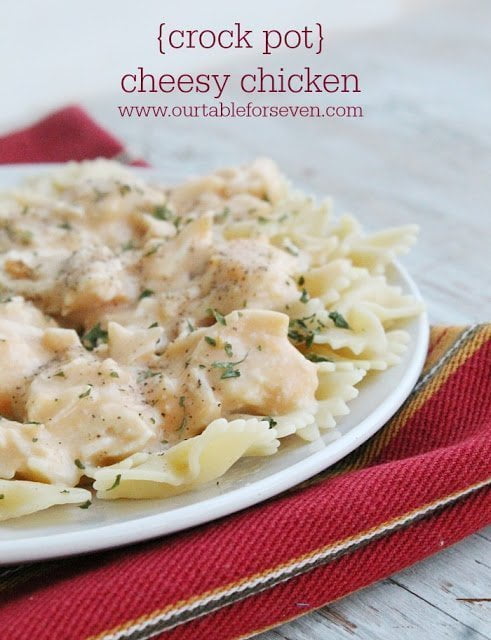 Crock Pot Cheesy Chicken from Table for Seven