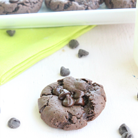 Double Chocolate Cracked Cookies #chocolate #doublechocolate #cookies #dessert #tableforsevenblog