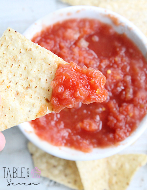 Copycat Chili's Salsa from Table for Seven