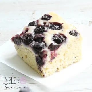 Crock Pot Blueberry Snack Cake from Table for Seven