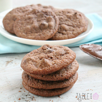 Nutella Chocolate Chip Cookies #nutella #chocolatechip #cookies #chocolate #chocolatehazelnutspread