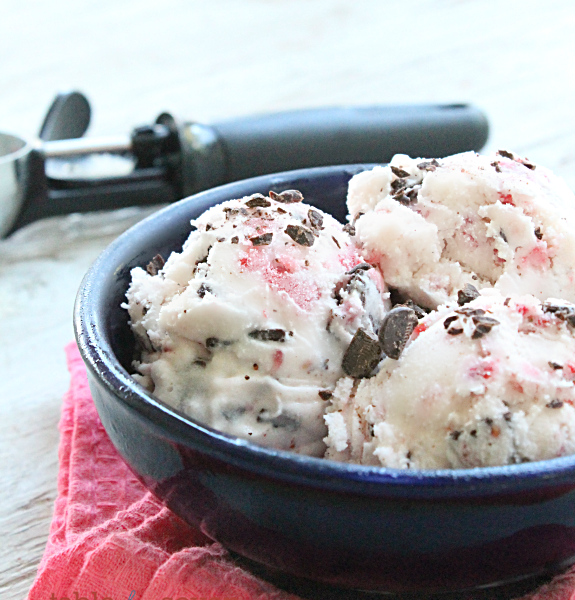 Strawberry Chocolate Chip Ice Cream #strawberry #chocolatechip #icecream #tableforsevenblog