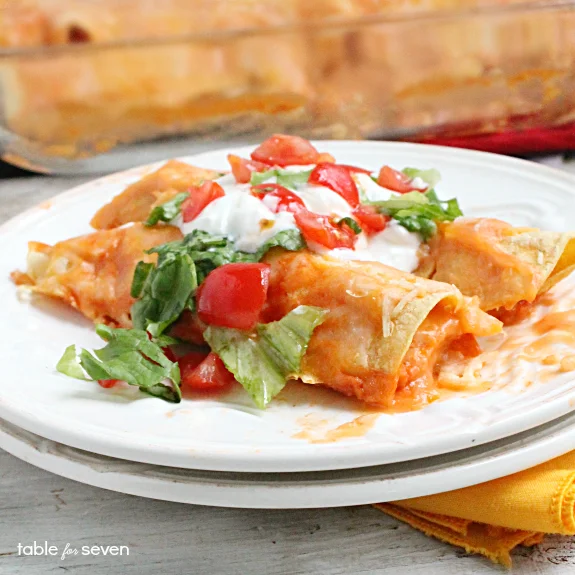 Creamy Chicken Enchilada Casserole from Table for Seven