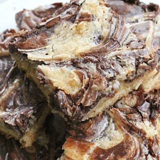 Chocolate Marble Gooey Butter Cake from Table for Seven