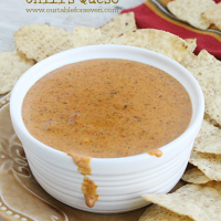 Crock Pot Chili's Queso #crockpot #slowcooker #dip #cheese #queso #tableforsevenblog