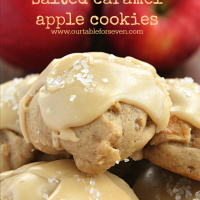 Salted Caramel Apple Cookies @tableforseven #tableforsevenblog #saltedcaramel #cookies #apple #fallbaking
