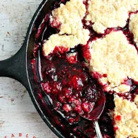 Iron Skillet Berry Cobbler from Table for Seven