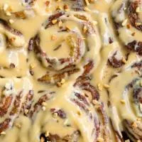 Crock Pot Cinnamon Rolls with Caramel Cream Cheese Frosting | Table for Seven