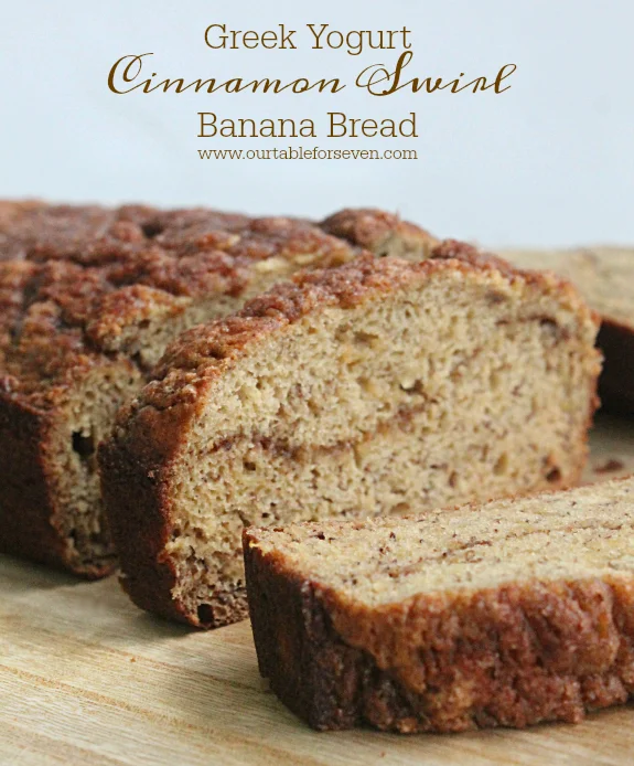 Greek Yogurt Cinnamon Swirl Banana Bread #greekyogurt #bananabread #cinnamonswirl #cinnamon