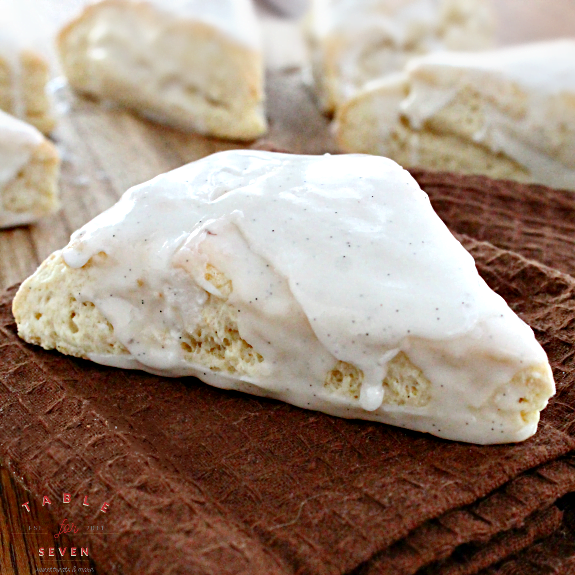 Vanilla Bean Scones #scones #vanilla #vanillabean #tableforsevenblog 