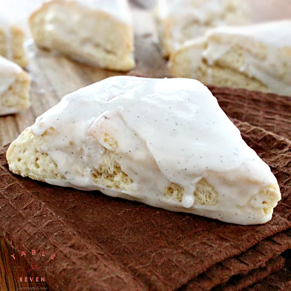 Vanilla Bean Scones #scones #vanilla #vanillabean #tableforsevenblog