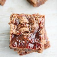 Peanut Butter and Jelly Brownies #peanubutter #jelly #brownies #chocolate #dessert #peanutbutterandjelly #tableforsevenblog
