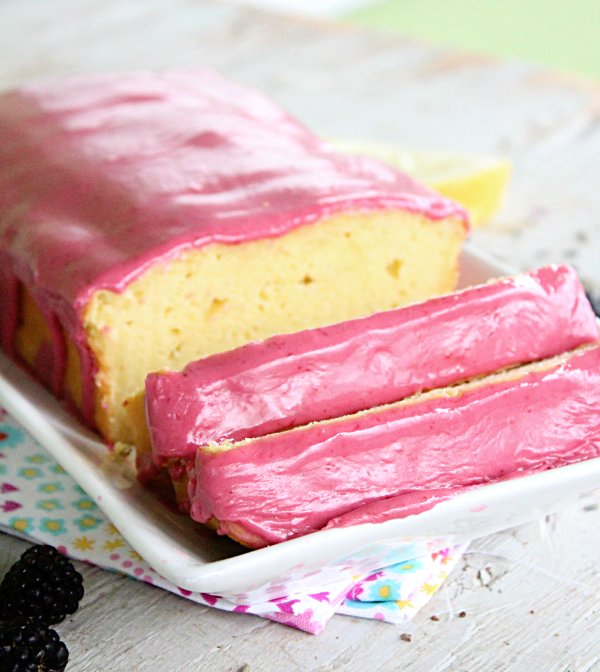 Lemon Lavender Pound Cake With Blackberry Glaze Table For Seven Food For You The Family