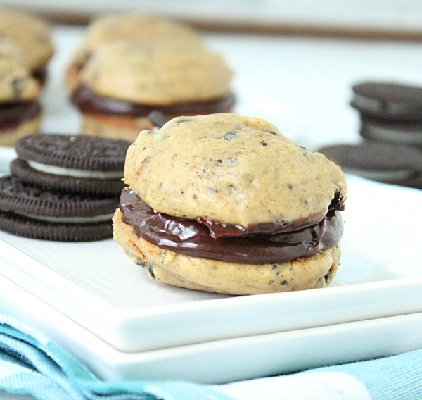 Oreo Whoopie Pies With Chocolate Filling from Table for Seven