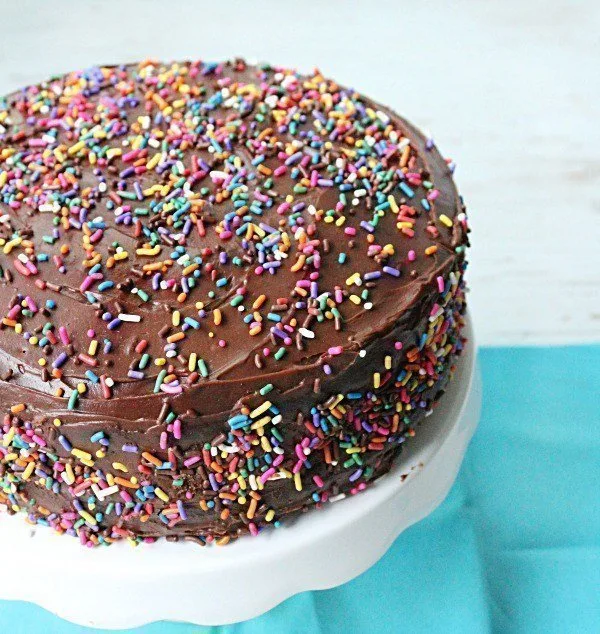 Double Chocolate Fudge Layer Cake from Table for Seven 