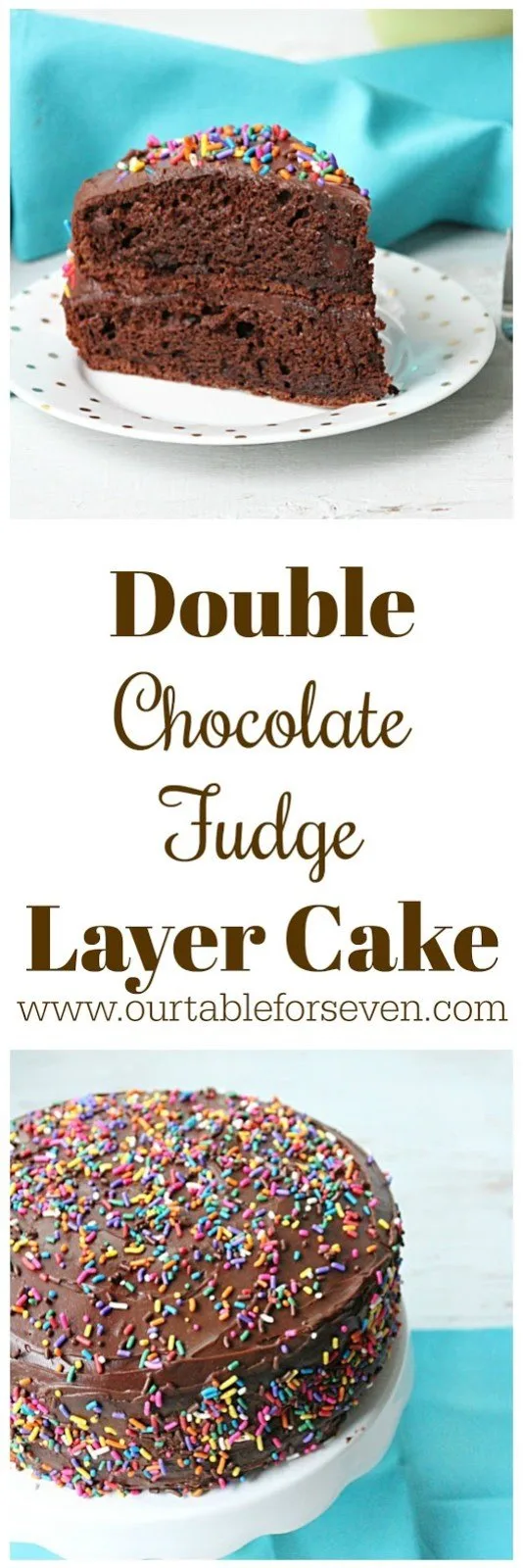 Double Chocolate Fudge Layer Cake from Table for Seven 