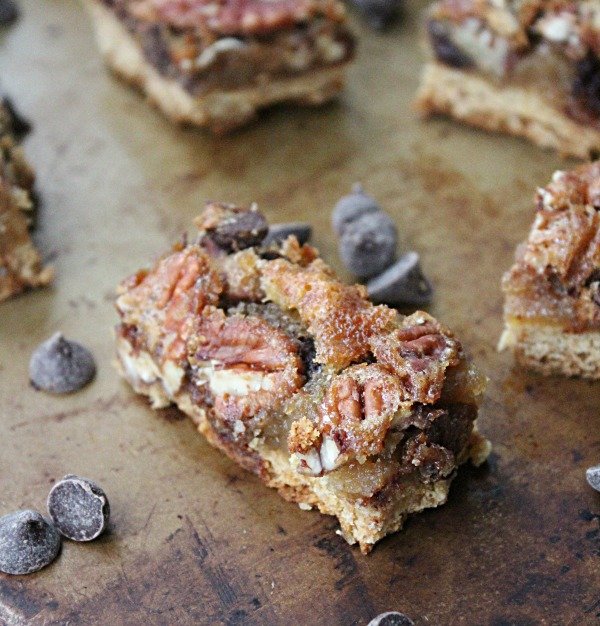 Maple Chocolate Pecan Bars from Table for Seven