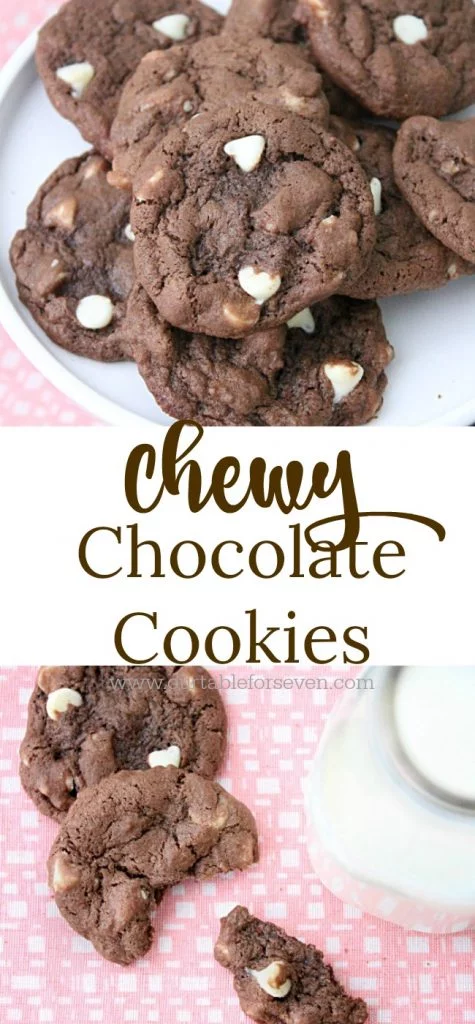 Chewy Chocolate Cookies #tableforsevenblog @tableforseven #chocolate #cookies #chocolatecookies #dessert 