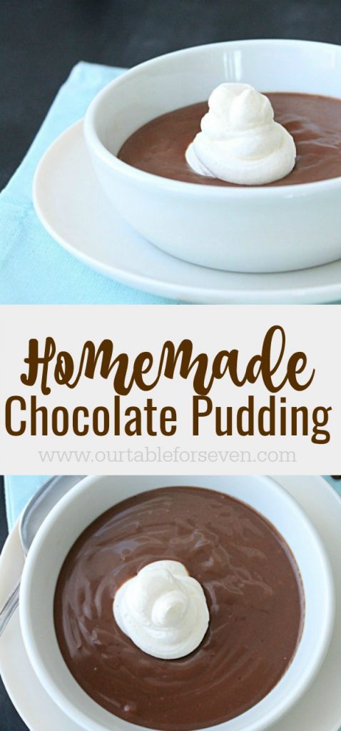 Homemade Chocolate Pudding from Table for Seven