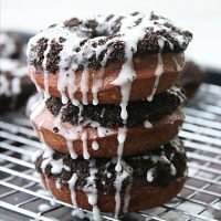Bake Chocolate Oreo Doughnuts from Table for Seven