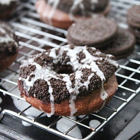 Bake Chocolate Oreo Doughnuts from Table for Seven