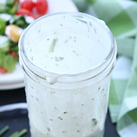 HOMEMADE RANCH DRESSING-NO MAYO NEEDED! from Table for Seven