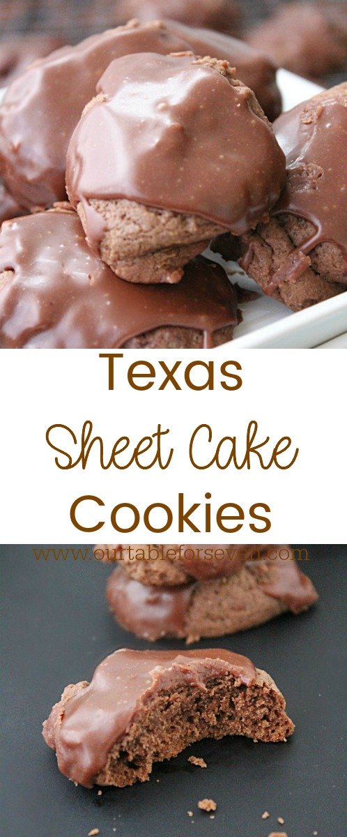 Texas Sheet Cake Cookies from Table for Seven