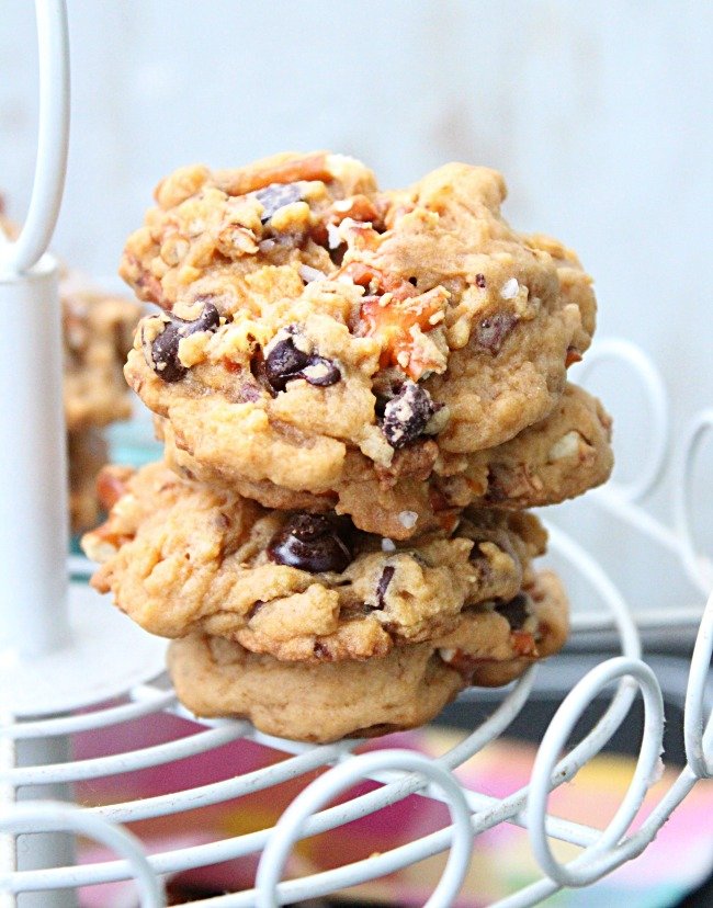 Butterscotch Pudding Pretzel Cookies from Table for Seven 
