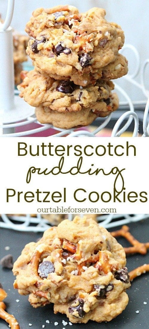 Butterscotch Pudding Pretzel Cookies from Table for Seven 