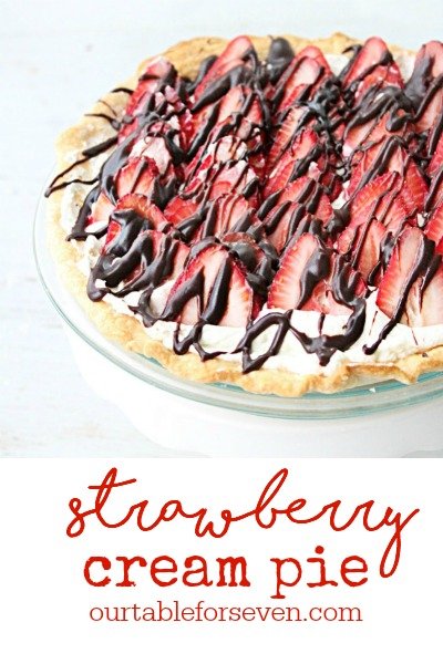 Strawberry Cream Pie from Table for Seven 