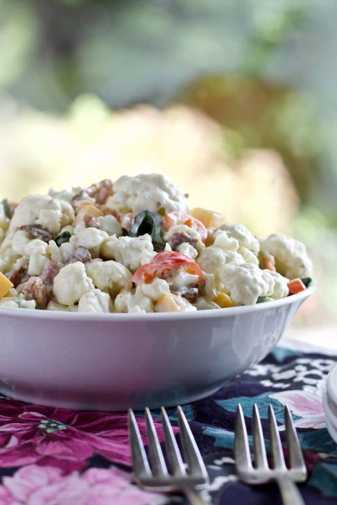 Cauliflower Pepper Salad from @dianewllms #cauliflower #salad #pepper #recipe #partyfo