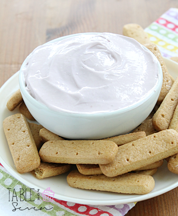 Two Ingredient Fluff Dip #dip #recipe #marshmallowfluff #tableforsevenblog 