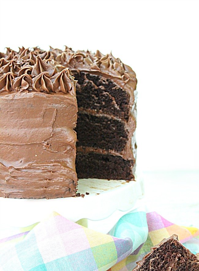 Chocolate Blackout Cake #chocolate #cake #layercake #dessert #recipe #tableforsevenblog @tableforseven 