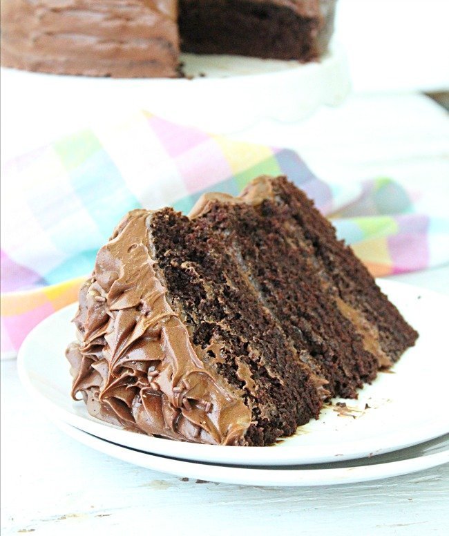 Chocolate Blackout Cake #chocolate #cake #layercake #dessert #recipe #tableforsevenblog @tableforseven 