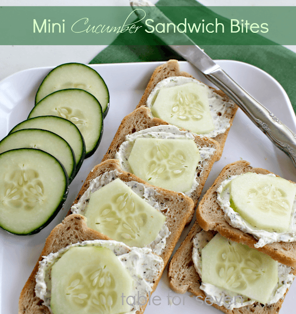 MINI CUCUMBER SANDWICH BITES #cucumber #sandwichbites #recipe #tableforsevenblog #appetizer