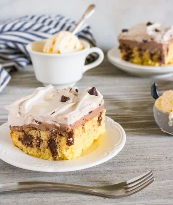 triple chocolate poke cake