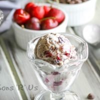 Cherry Garcia No Churn-Ice-Cream @4sonrus #nochurnicecream #cherrygarcia #icecream #recipe