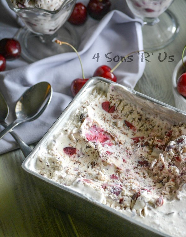Cherry Garcia No Churn-Ice-Cream @4sonrus #nochurnicecream #cherrygarcia #icecream #recipe 