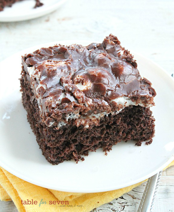 Chocolate Marshmallow Cake @tableforseven #tableforsevenblog #cake #chocolate #dessert #marshmallow 