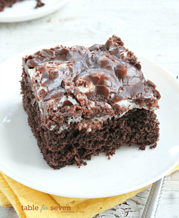 Chocolate Marshmallow Cake @tableforseven #tableforsevenblog #cake #chocolate #dessert #marshmallow 