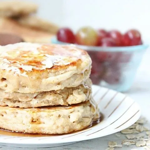 Cinnamon Oatmeal Pancakes @tableforseven #tableforsevenblog #pancakes #cinnamon #oatmeal #brownsugar #breakfast