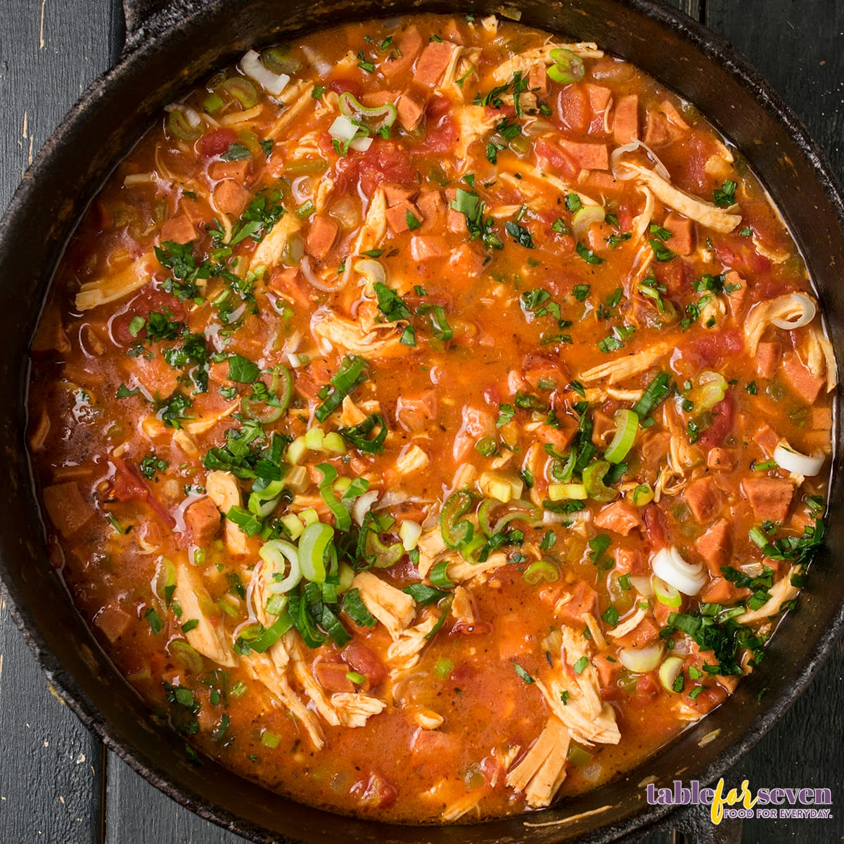 Adding shredded chicken and okra