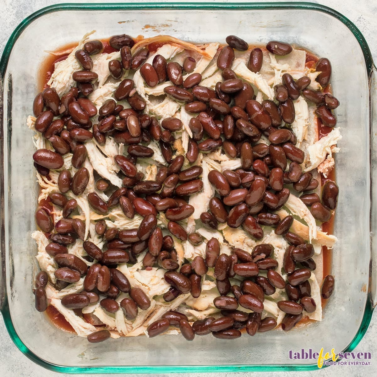 Chicken Enchilada Casserole with Black Beans