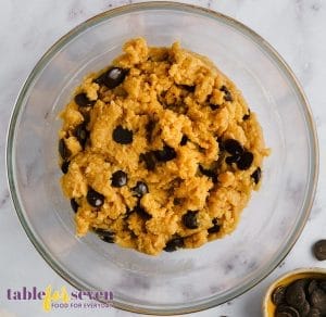 Peanut Butter Chocolate Chip Cookies adding chocolate