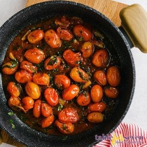 Cherry Tomato Pasta Sauce mixing everything