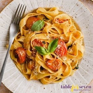 Cherry Tomato Pasta Sauce served top view