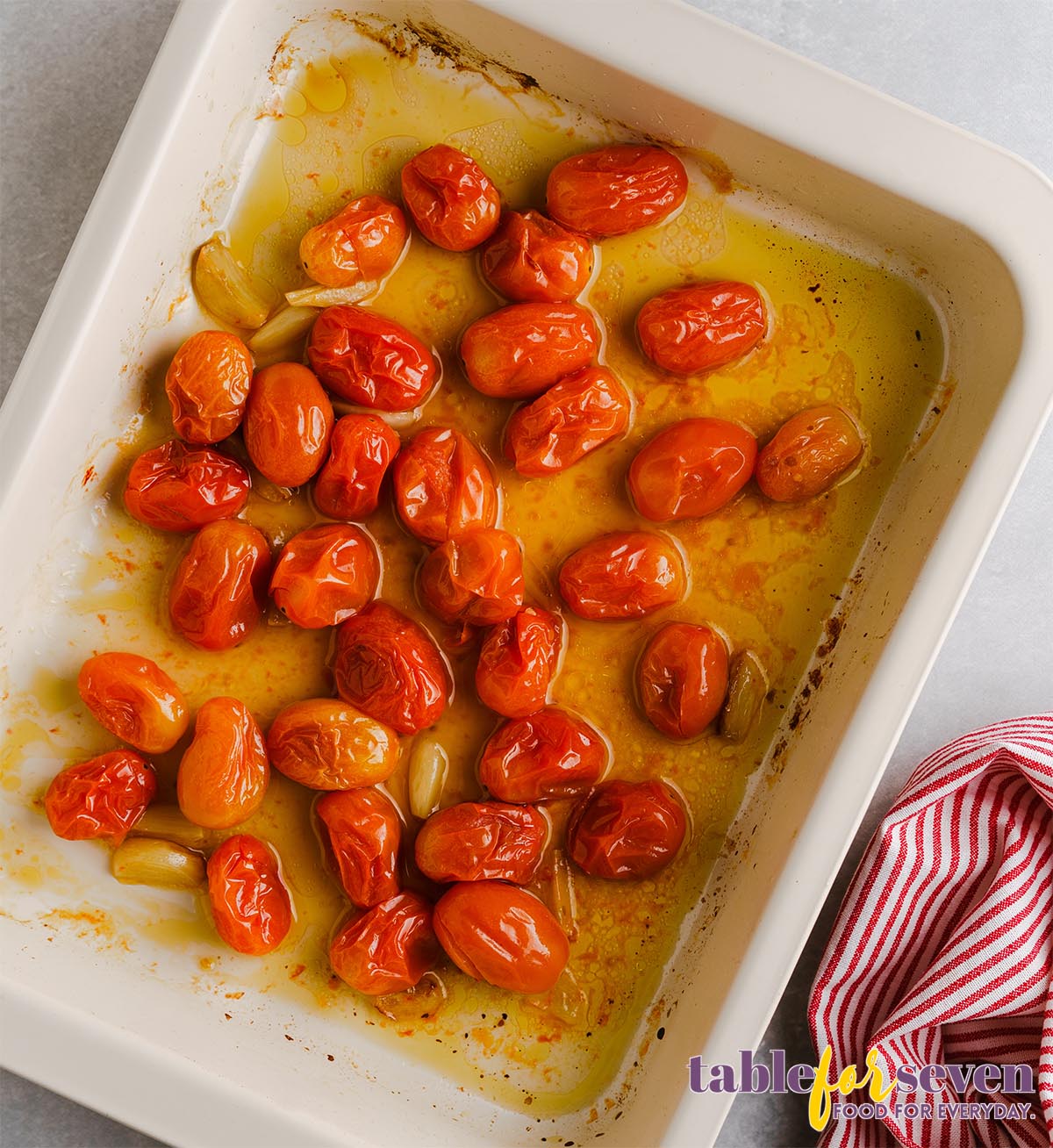 Cherry Tomato Pasta Sauce tomatoes baked