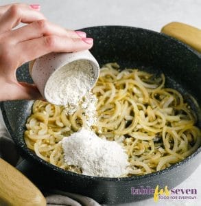 Jamie Oliver Bangers And Mash adding flour