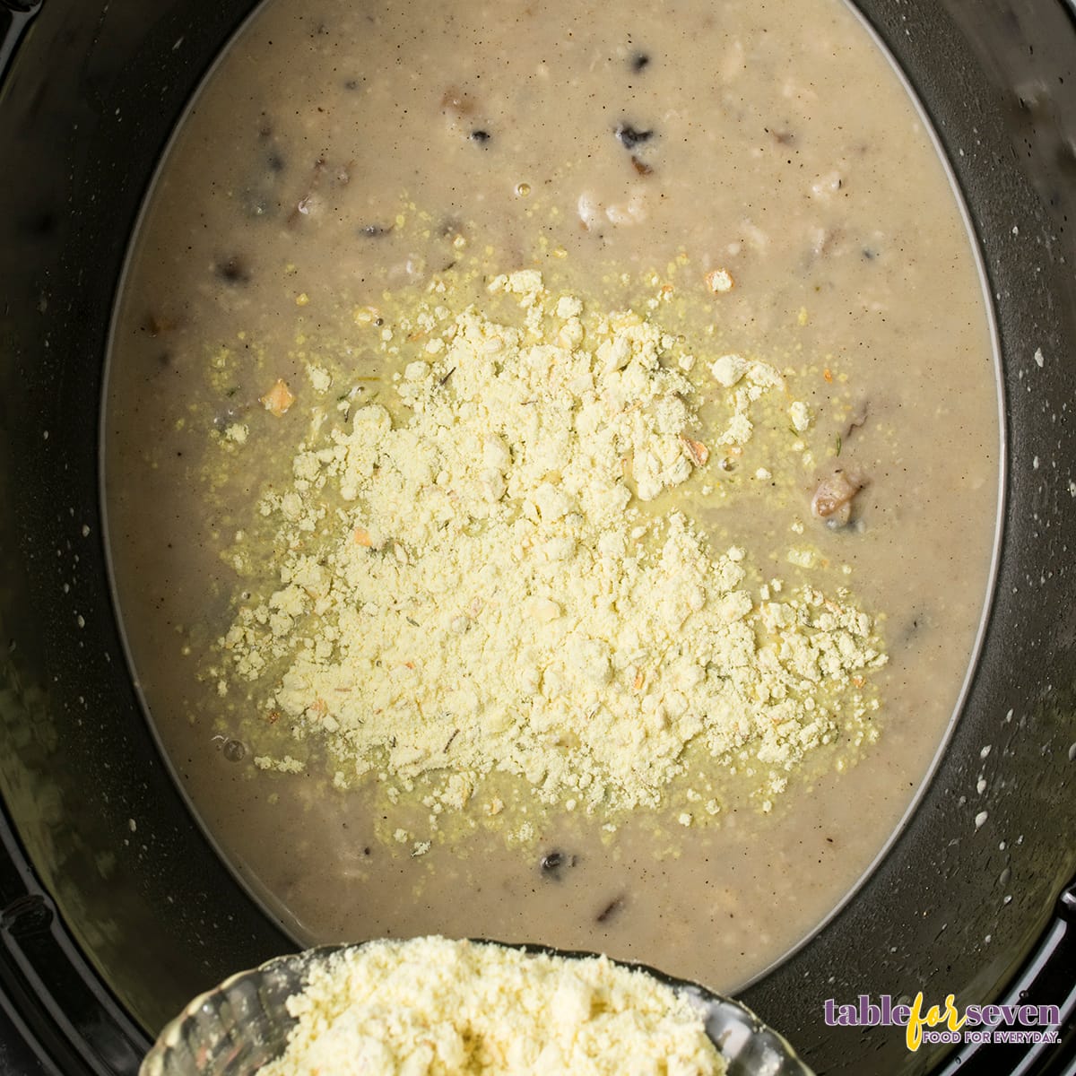 Adding onions soup in crock pot